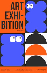 a poster for art exposition modern